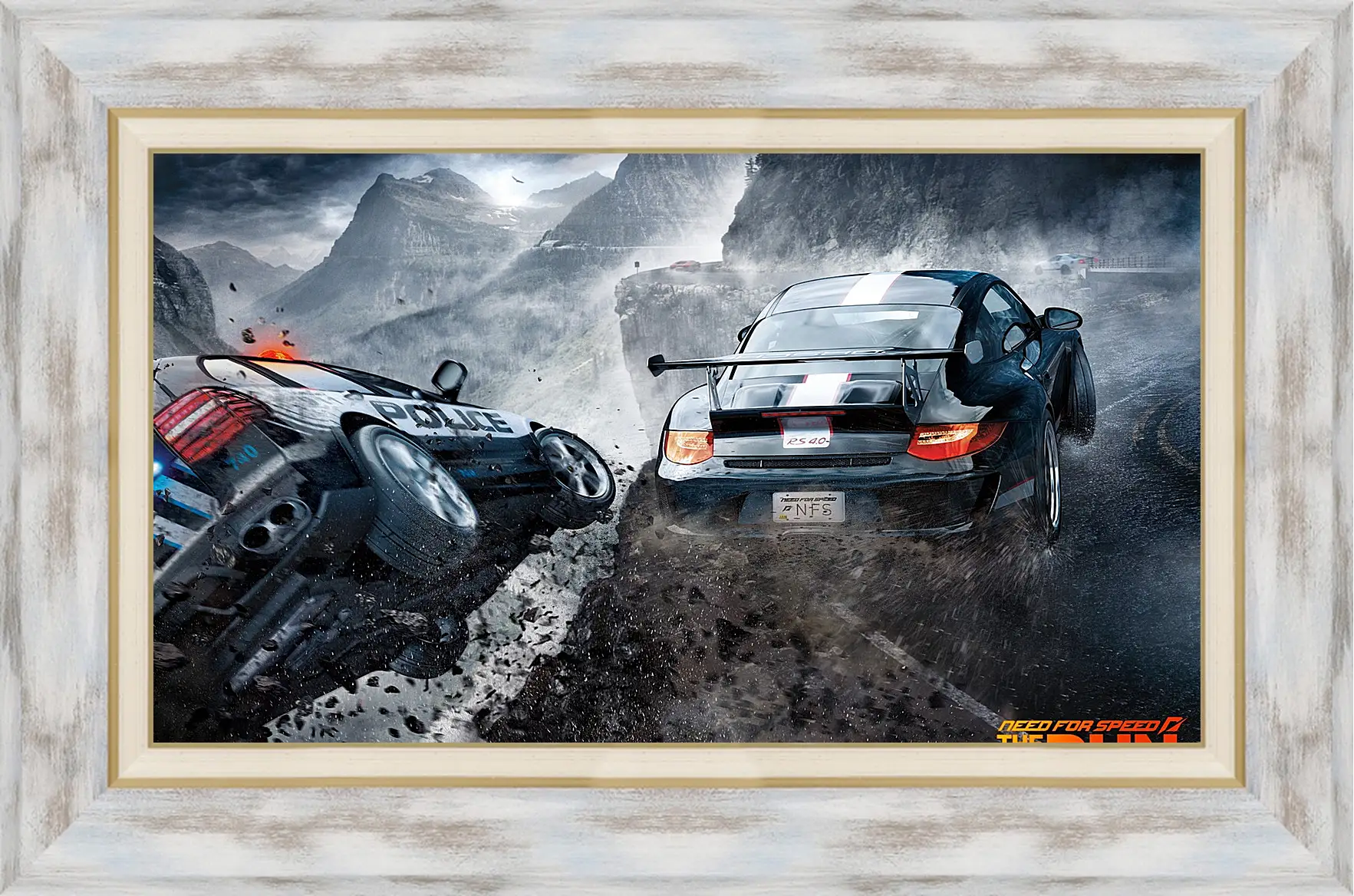 Картина в раме - need for speed run, machine, police
