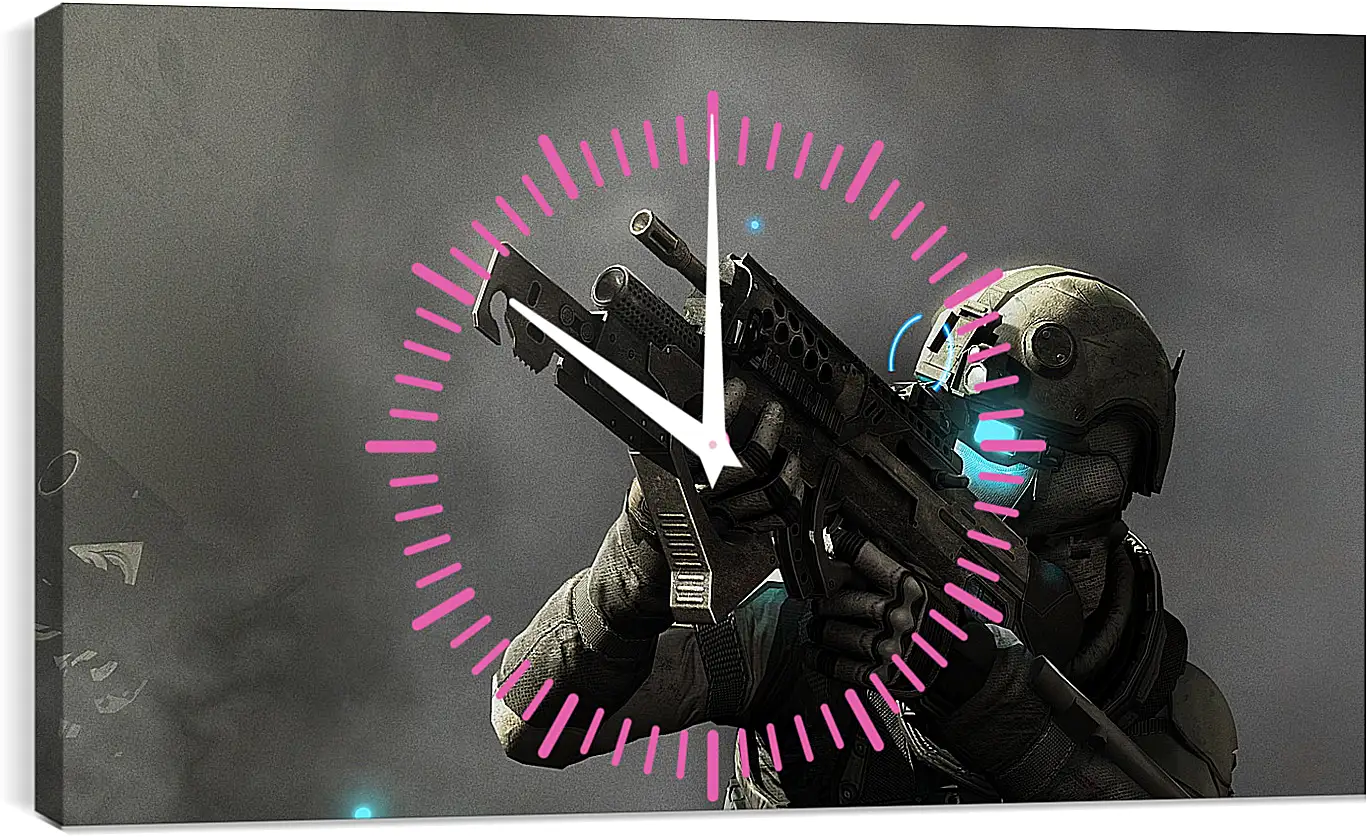 Часы картина - tom clancys ghost recon future soldier, soldiers, machine
