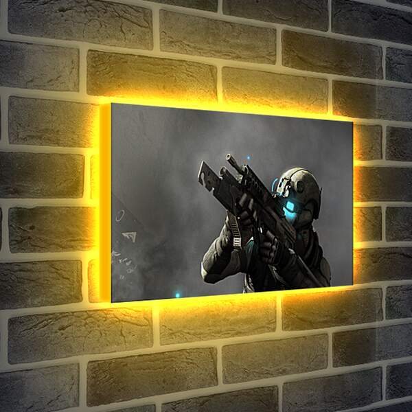 Лайтбокс световая панель - tom clancys ghost recon future soldier, soldiers, machine
