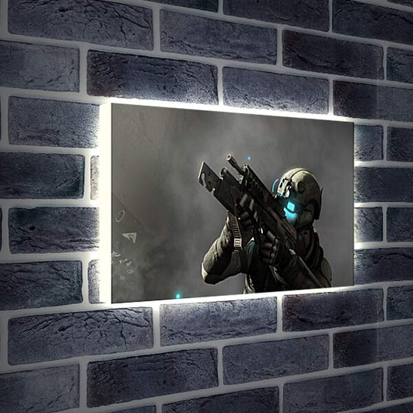 Лайтбокс световая панель - tom clancys ghost recon future soldier, soldiers, machine
