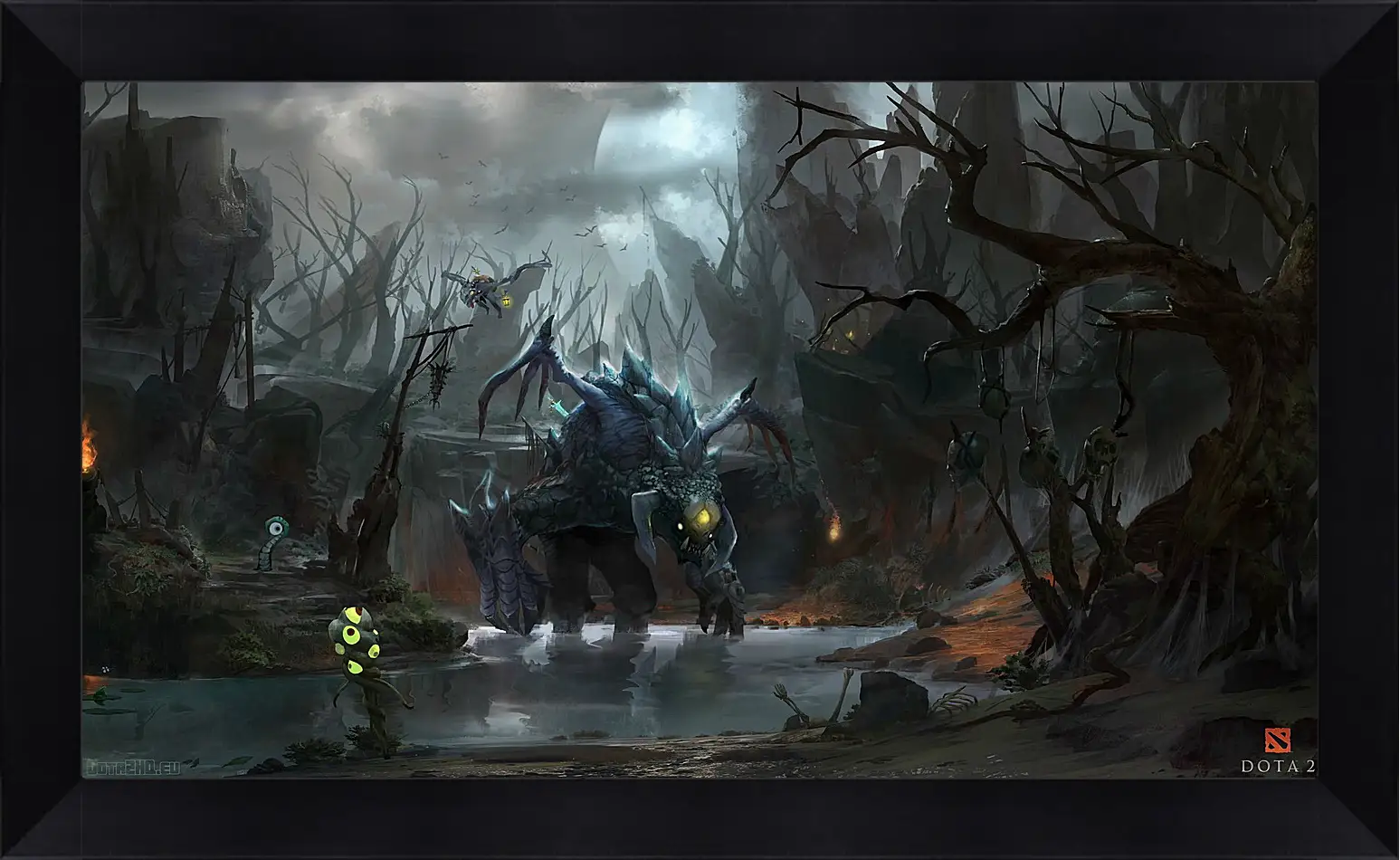 Картина в раме - roshan, dota 2, art