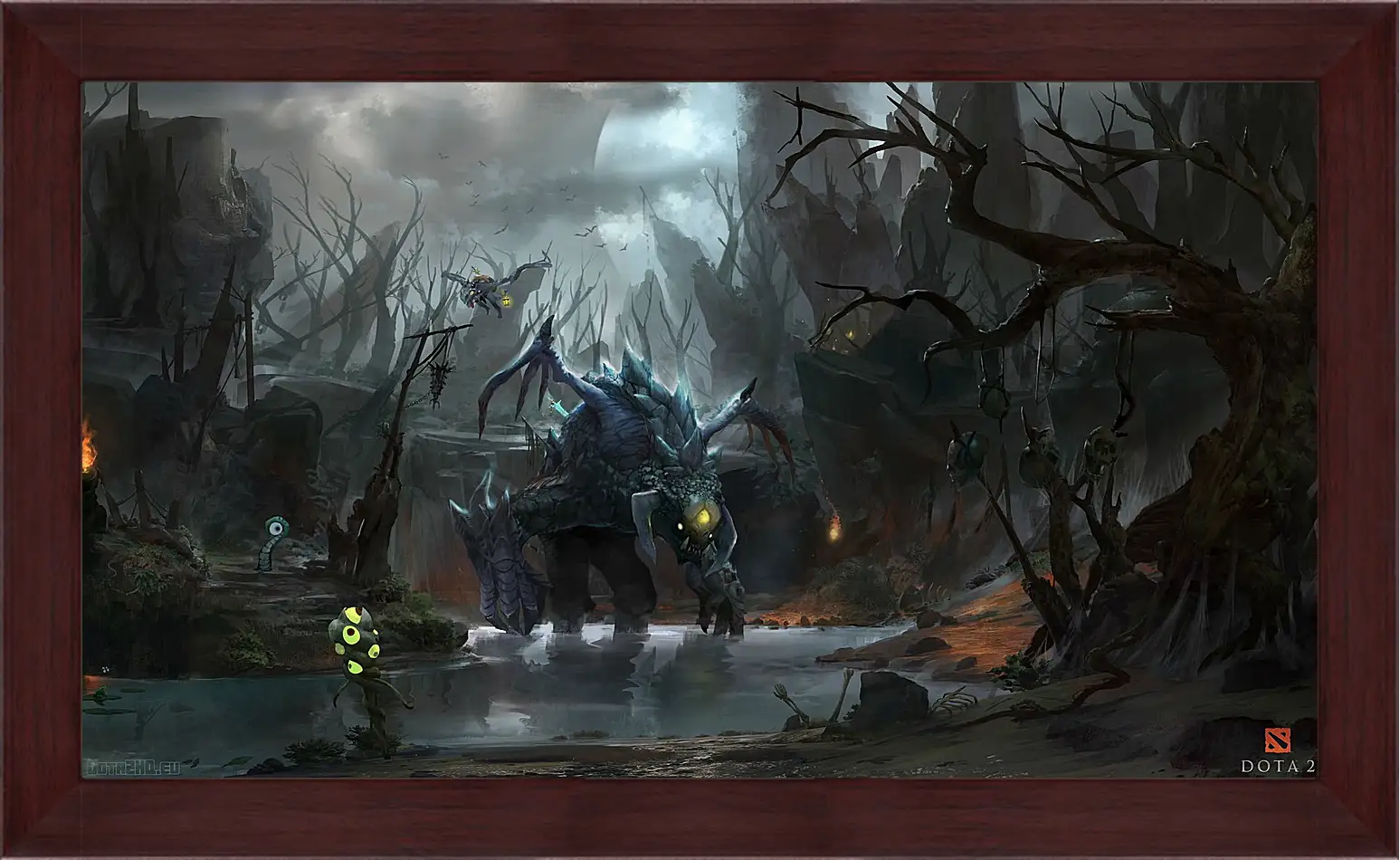 Картина в раме - roshan, dota 2, art