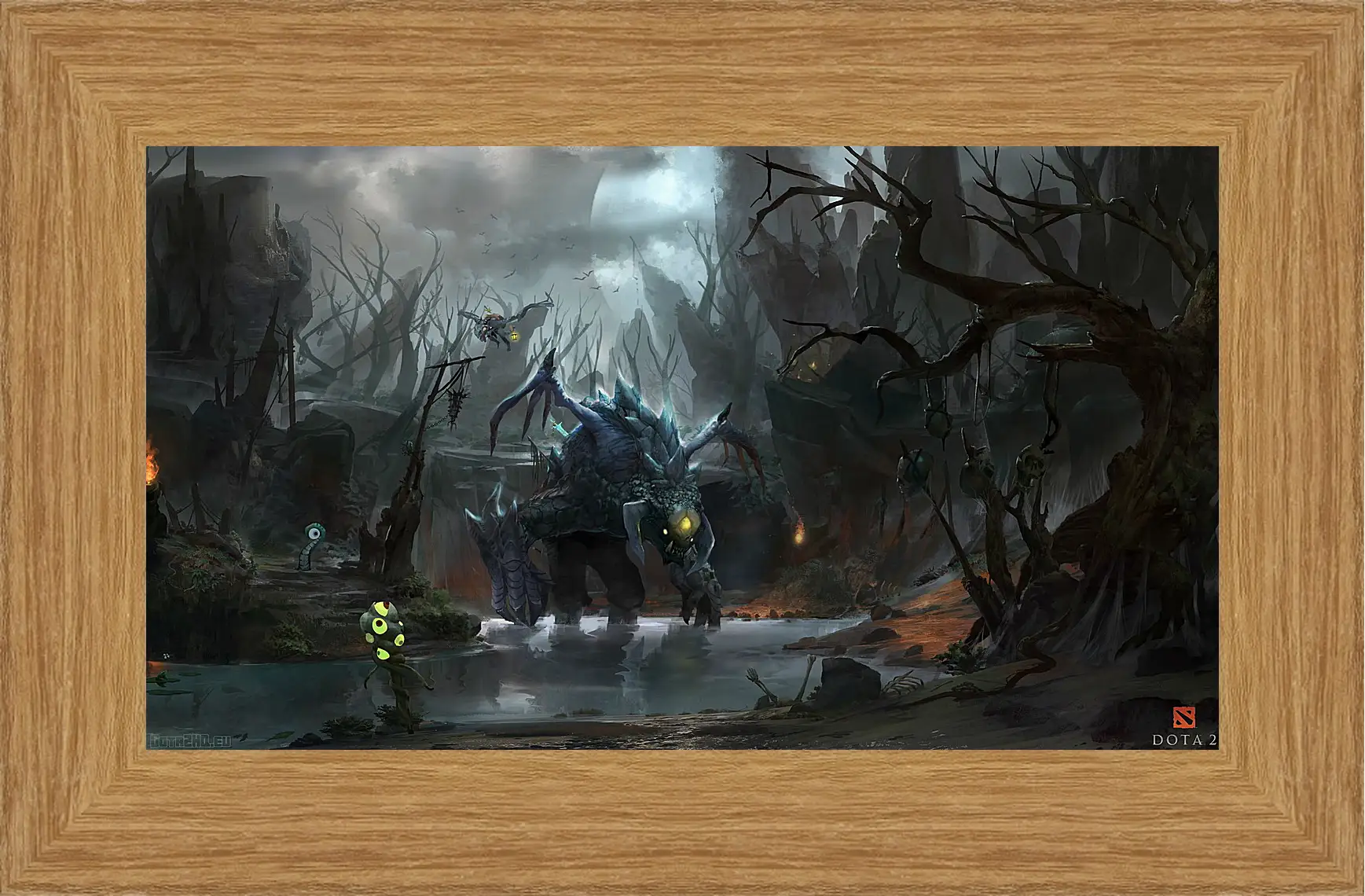 Картина в раме - roshan, dota 2, art