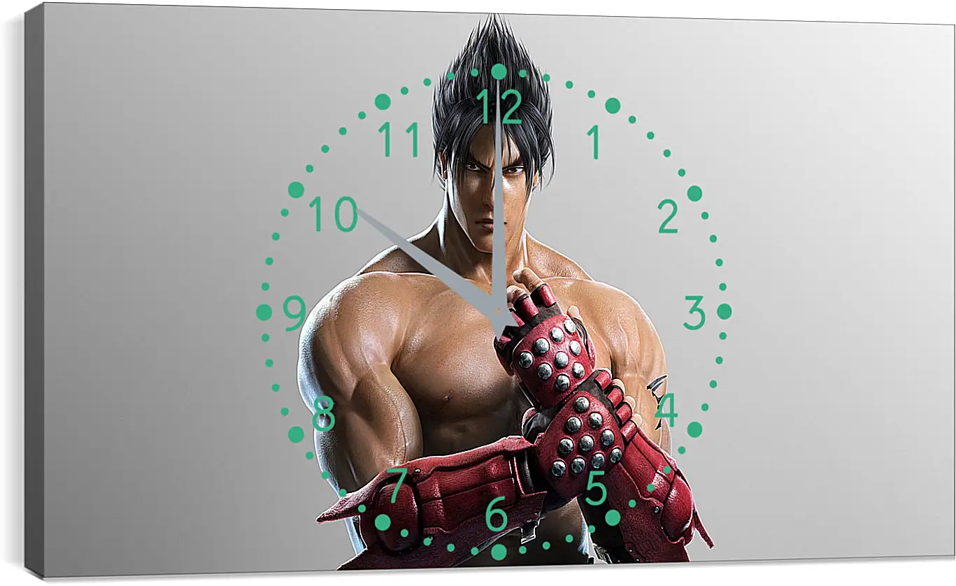 Часы картина - jin kazama, tekken, game
