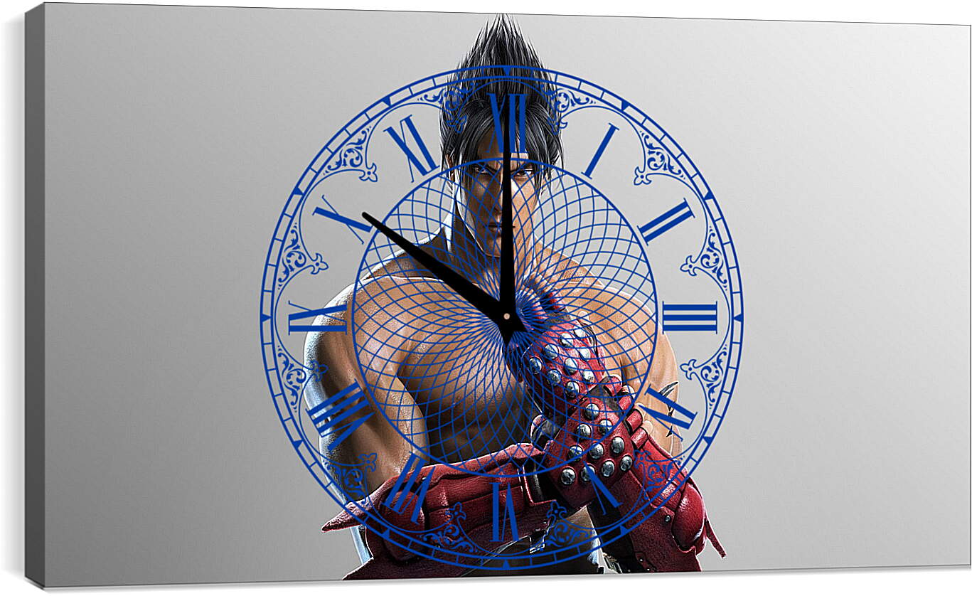 Часы картина - jin kazama, tekken, game
