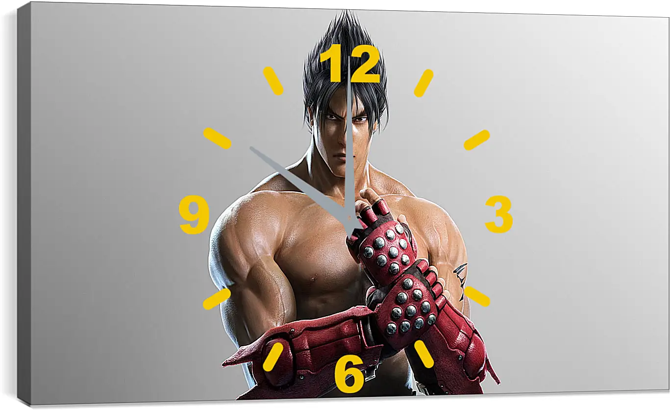 Часы картина - jin kazama, tekken, game
