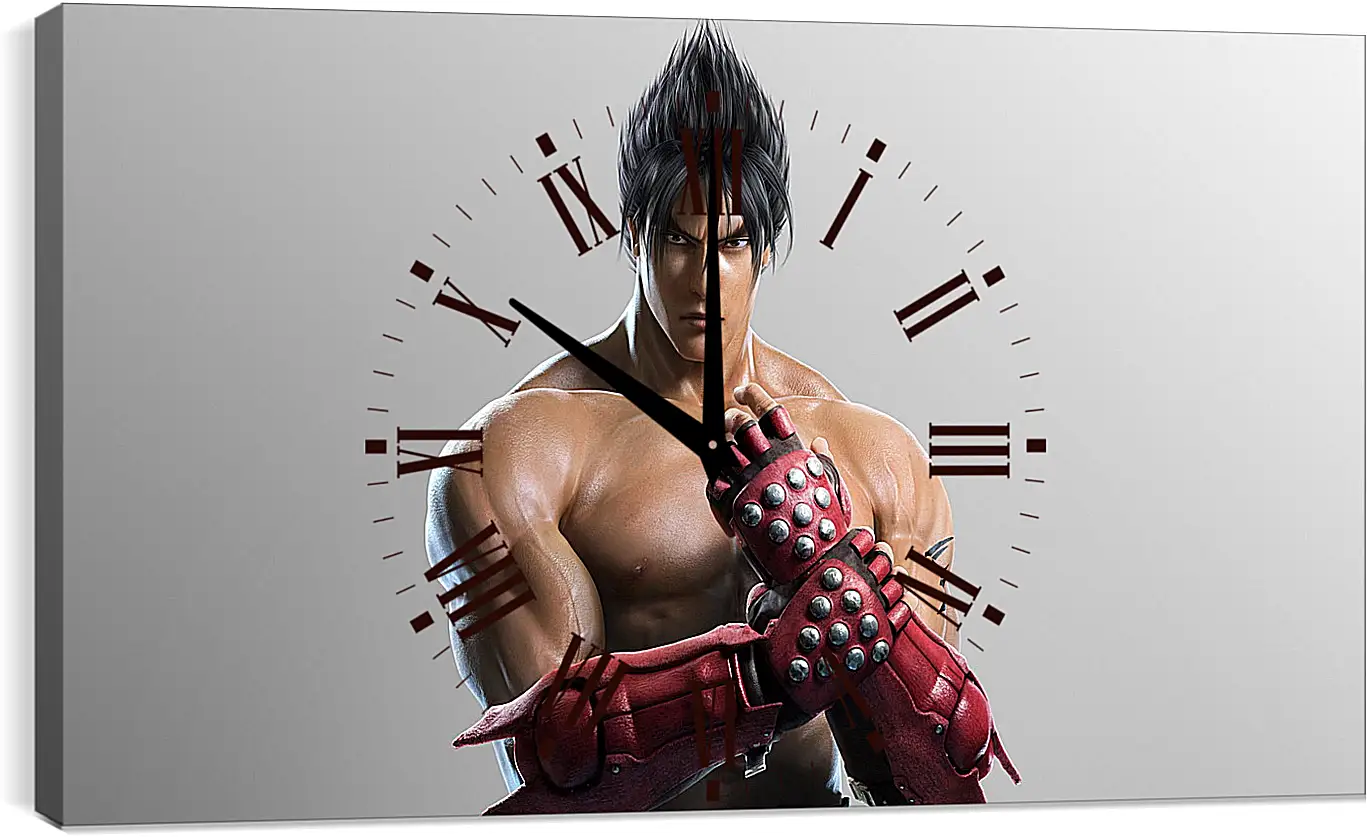 Часы картина - jin kazama, tekken, game
