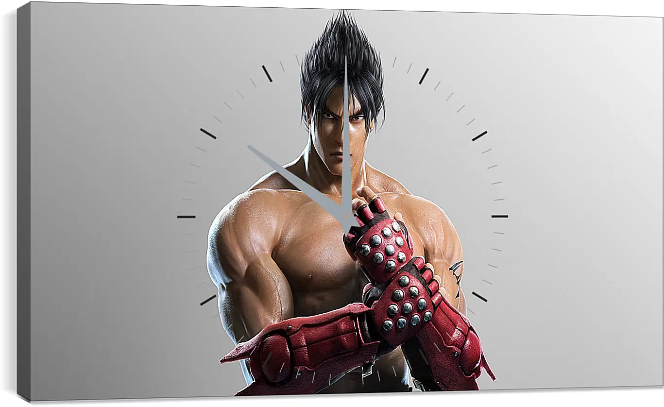 Часы картина - jin kazama, tekken, game
