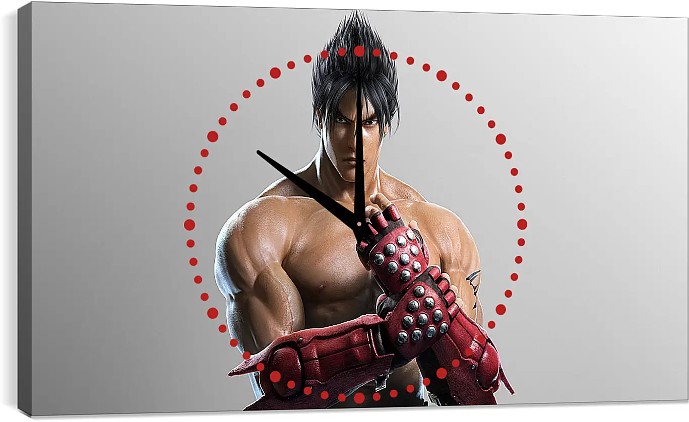 Часы картина - jin kazama, tekken, game
