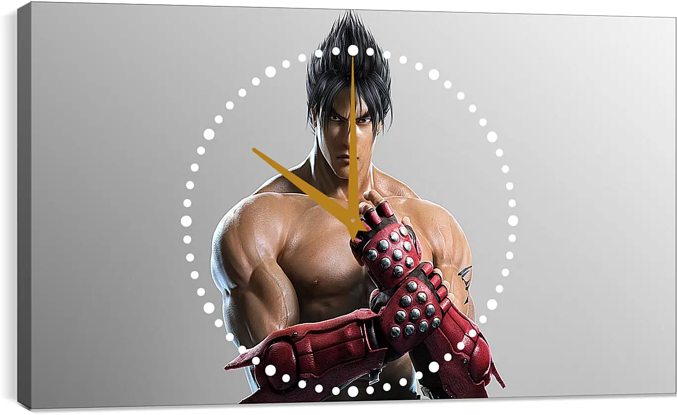 Часы картина - jin kazama, tekken, game
