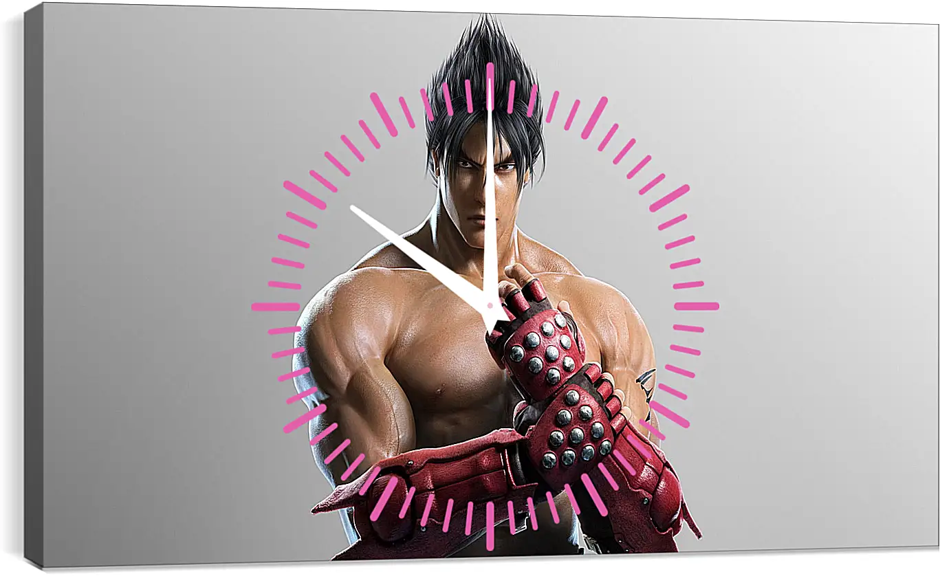 Часы картина - jin kazama, tekken, game

