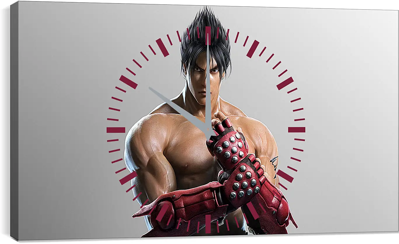 Часы картина - jin kazama, tekken, game
