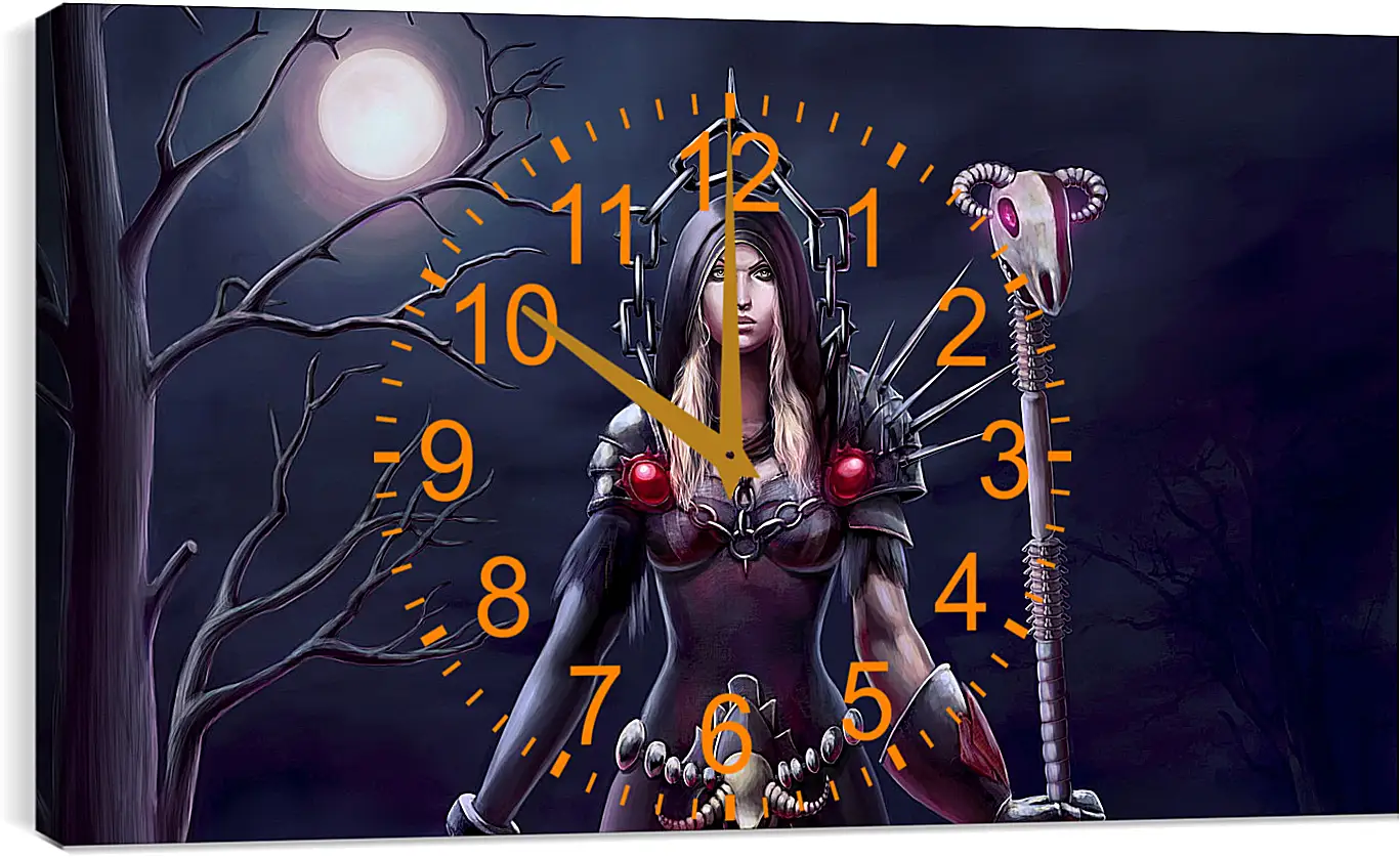 Часы картина - world of warcraft, warlock, moon