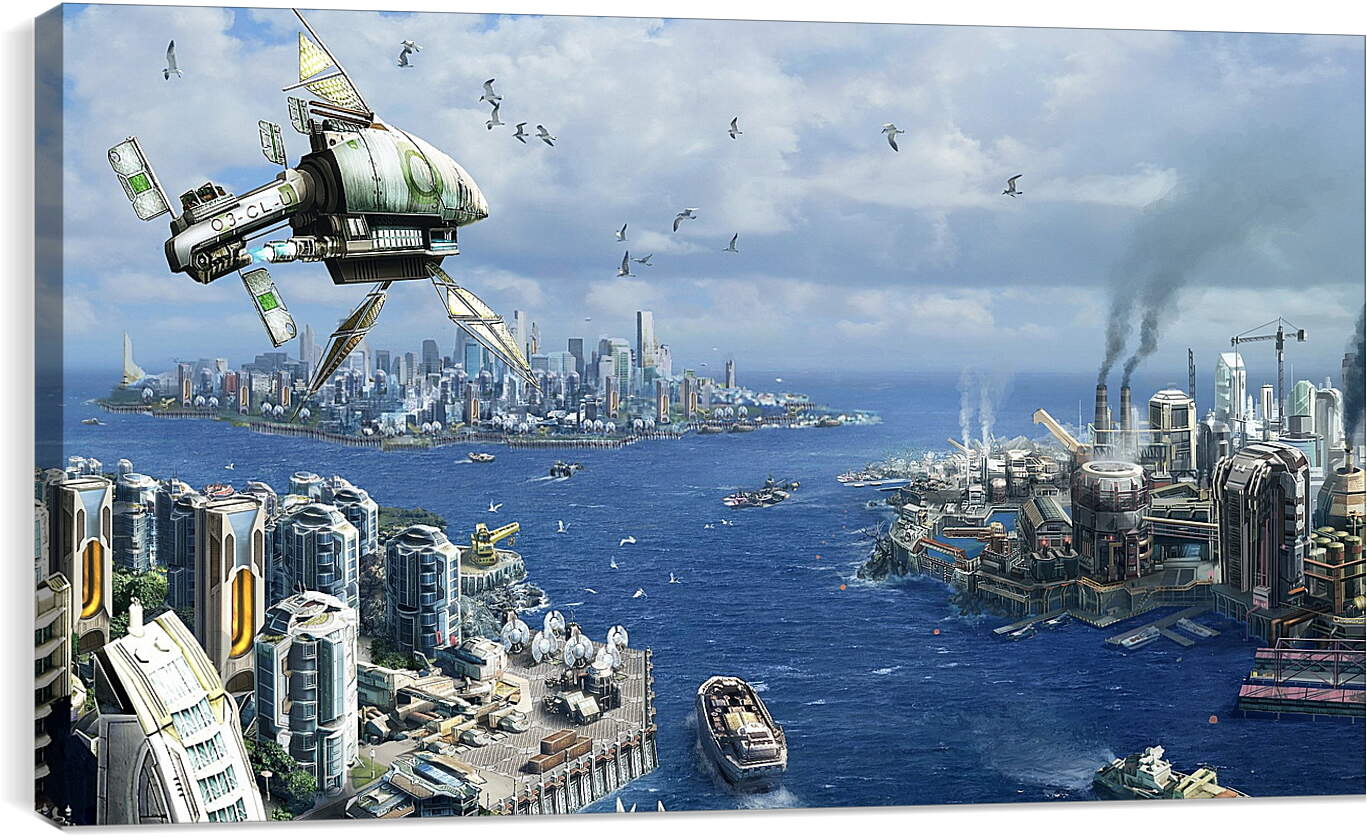 Постер и плакат - anno 2070, city, ships
