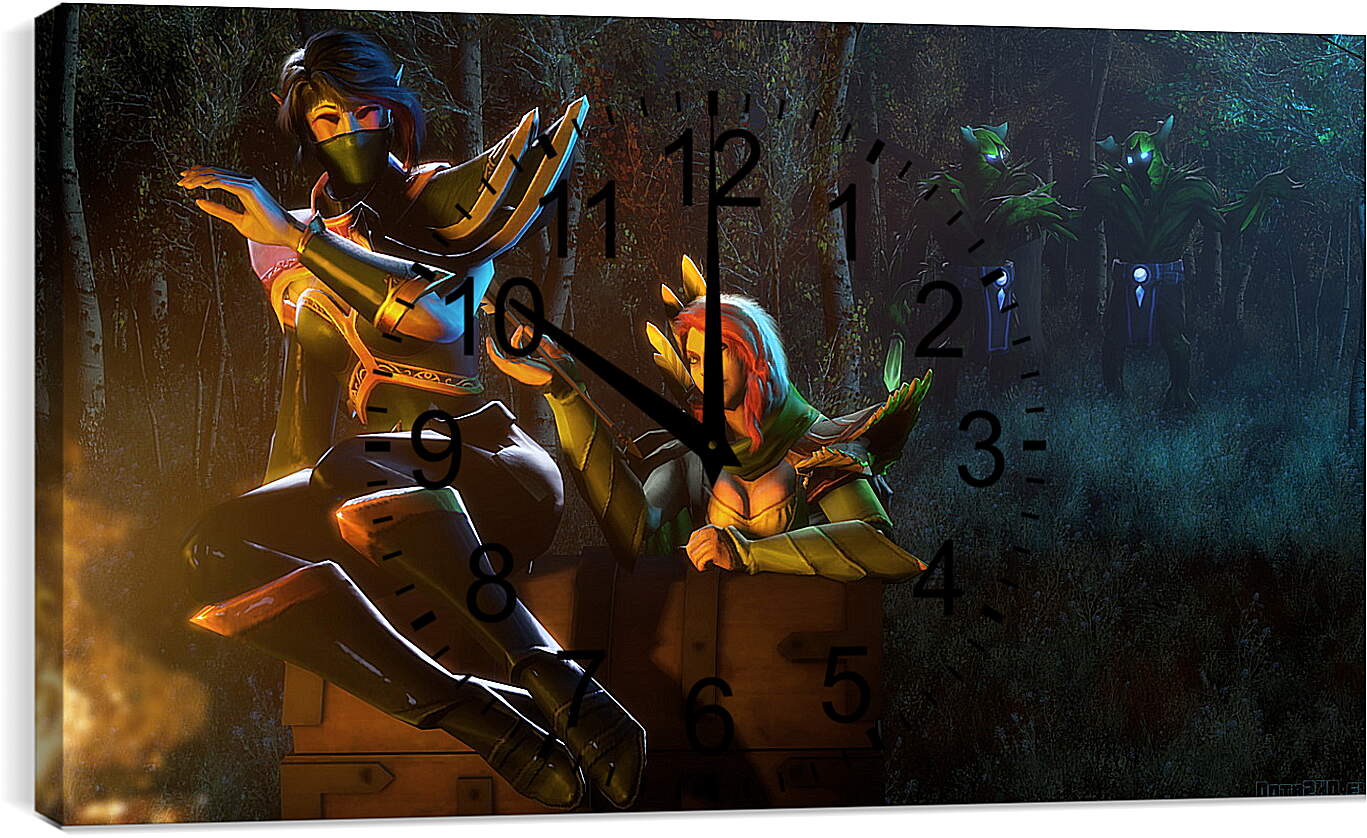 Часы картина - windrunner, templar assassin, dota 2