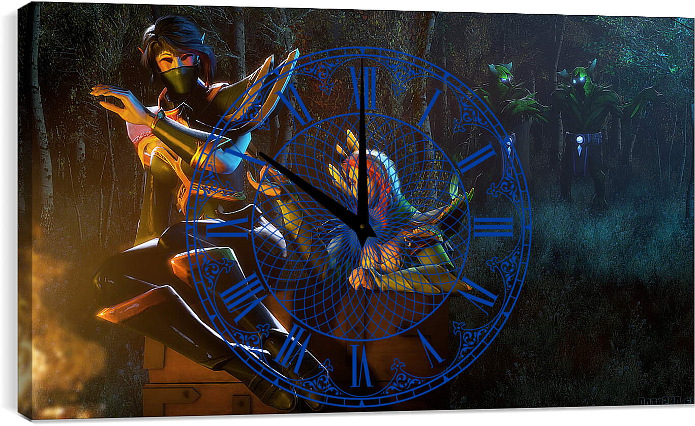 Часы картина - windrunner, templar assassin, dota 2