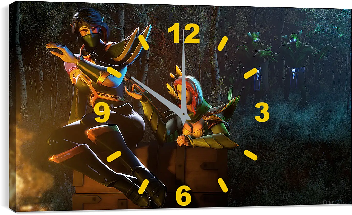 Часы картина - windrunner, templar assassin, dota 2