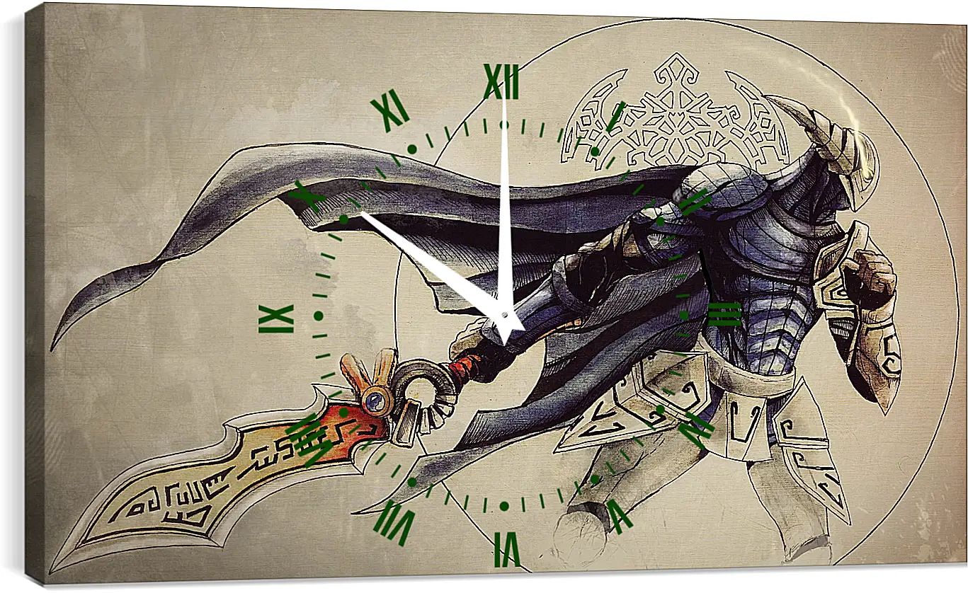 Часы картина - sven, rogue knight, dota 2