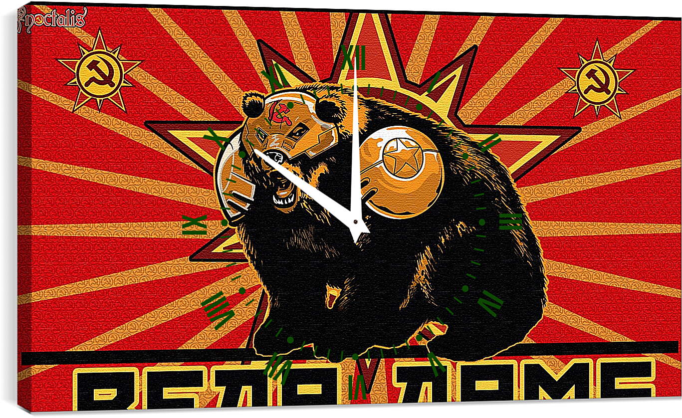Часы картина - red alert 3, bear arms, red
