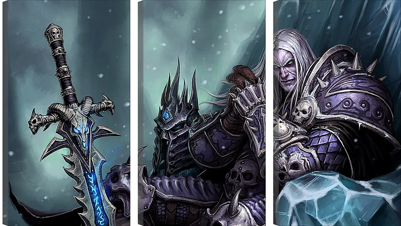 Модульная картина - the lich king, world of warcraft wrath of the lich king, world of warcraft
