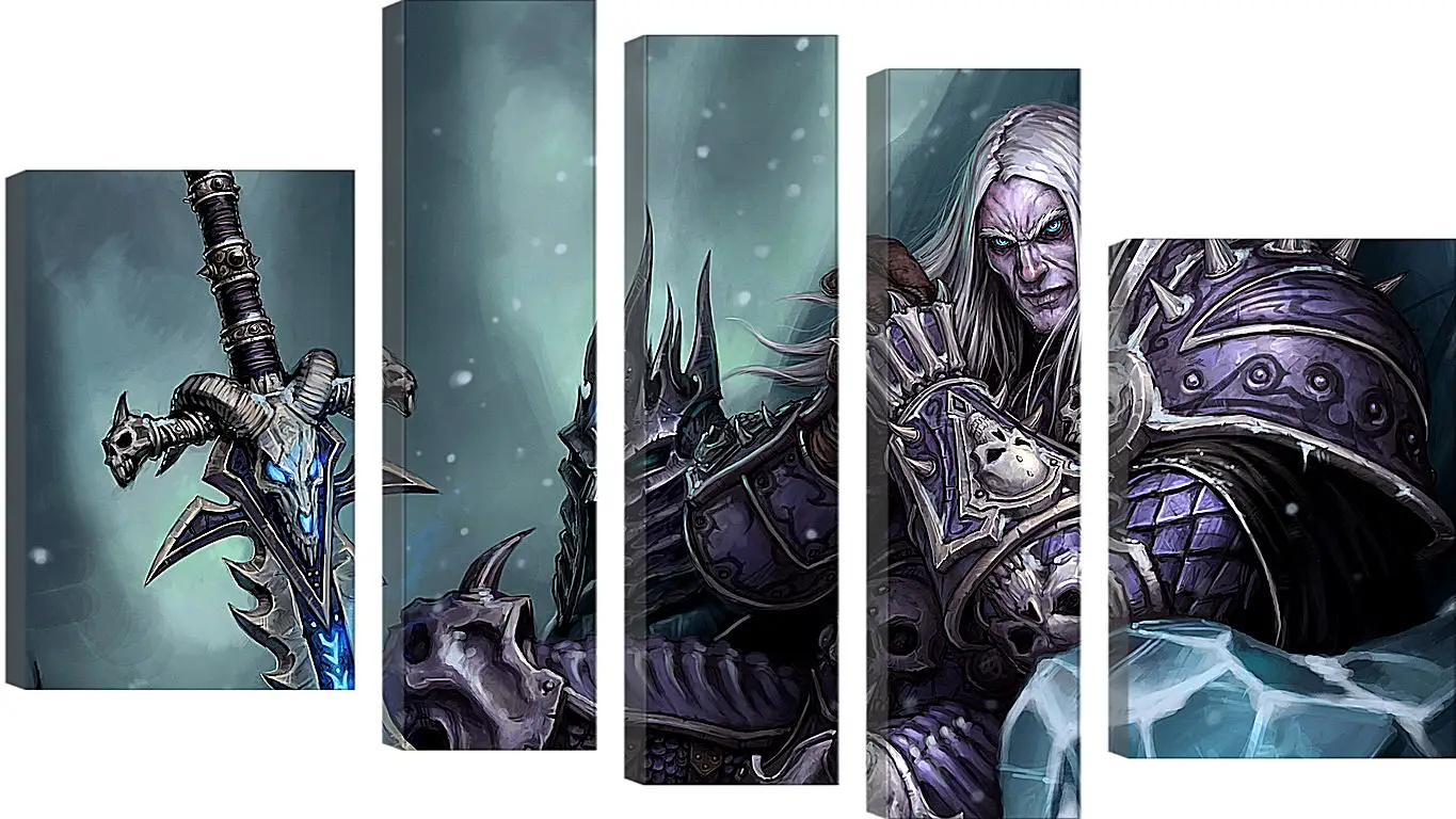 Модульная картина - the lich king, world of warcraft wrath of the lich king, world of warcraft
