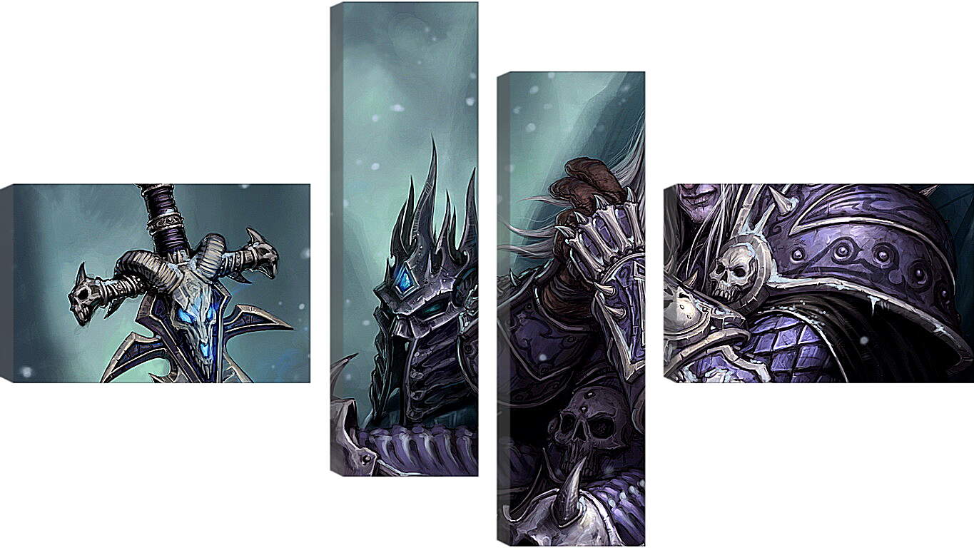 Модульная картина - the lich king, world of warcraft wrath of the lich king, world of warcraft
