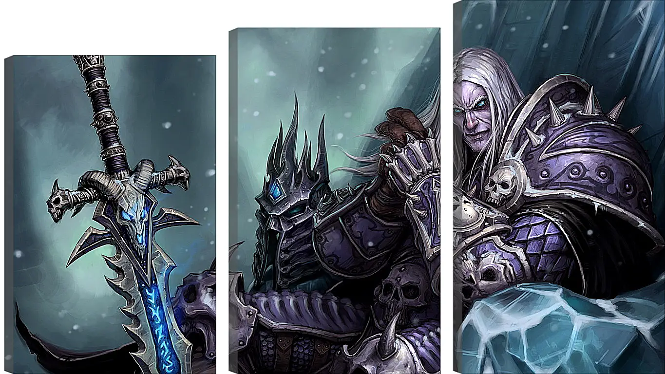 Модульная картина - the lich king, world of warcraft wrath of the lich king, world of warcraft
