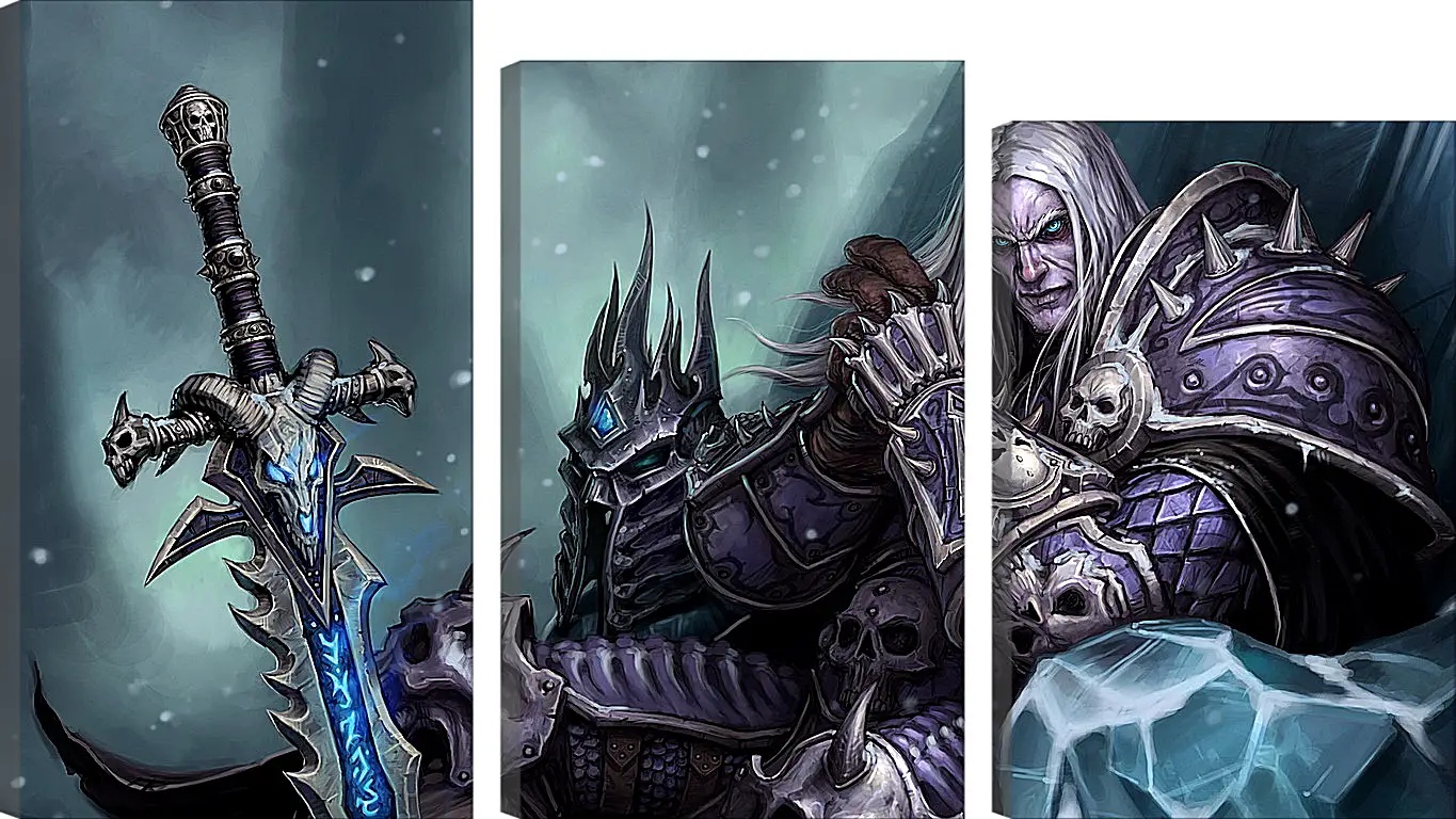 Модульная картина - the lich king, world of warcraft wrath of the lich king, world of warcraft
