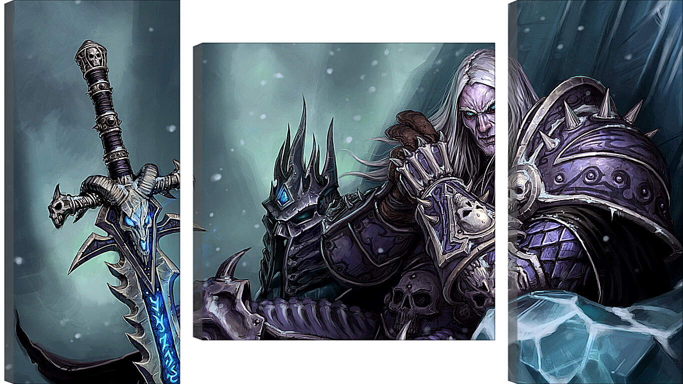 Модульная картина - the lich king, world of warcraft wrath of the lich king, world of warcraft
