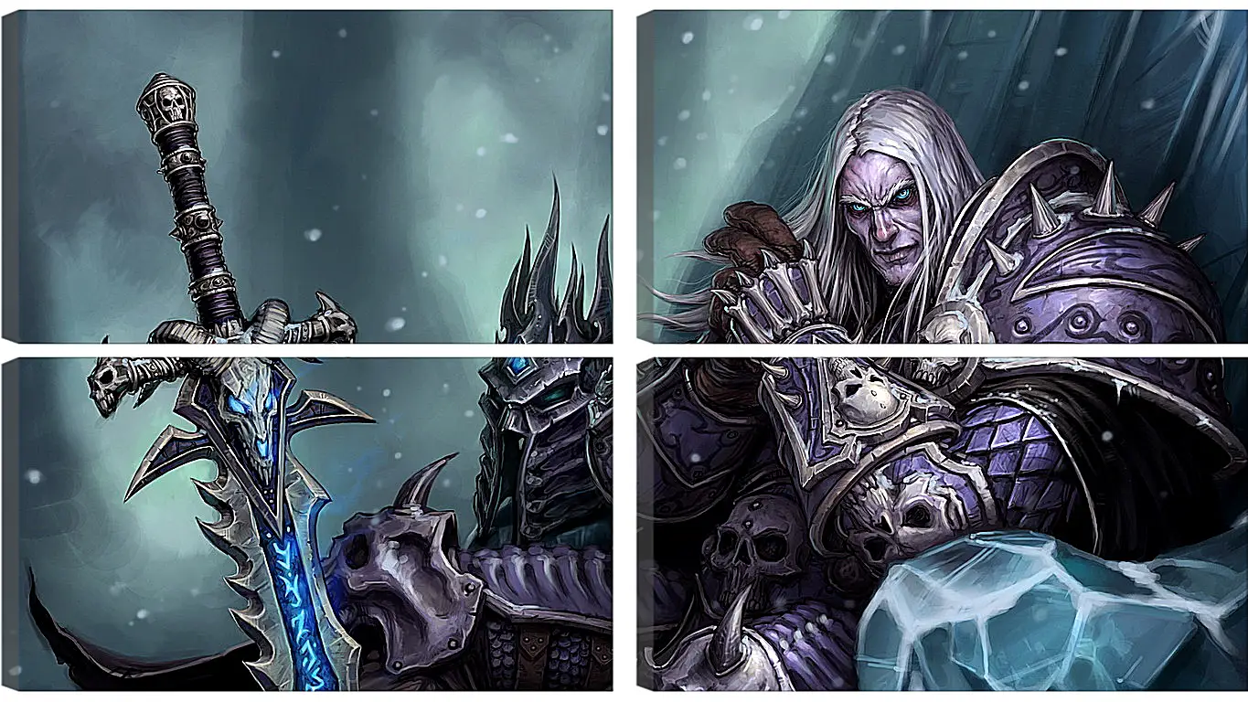 Модульная картина - the lich king, world of warcraft wrath of the lich king, world of warcraft
