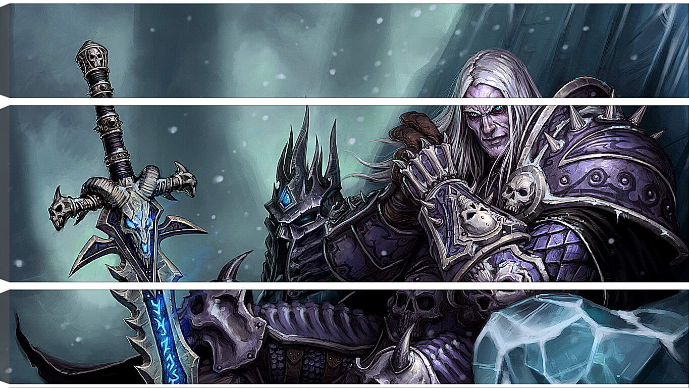 Модульная картина - the lich king, world of warcraft wrath of the lich king, world of warcraft
