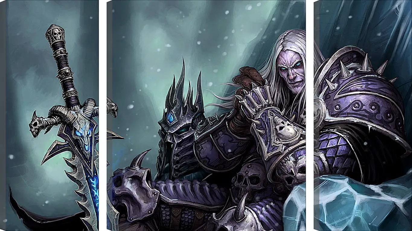 Модульная картина - the lich king, world of warcraft wrath of the lich king, world of warcraft
