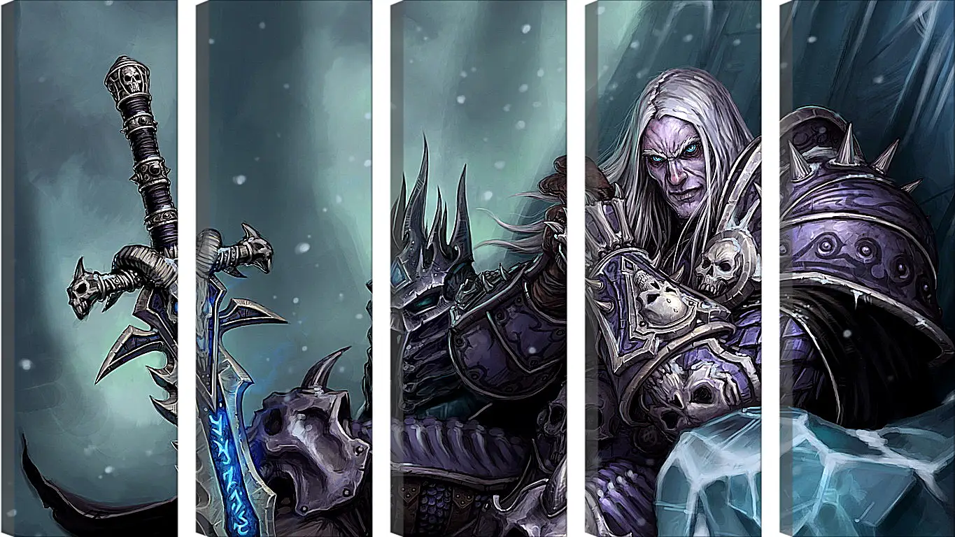 Модульная картина - the lich king, world of warcraft wrath of the lich king, world of warcraft
