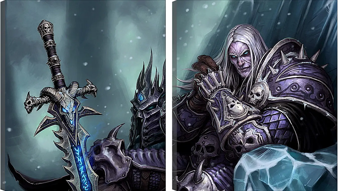 Модульная картина - the lich king, world of warcraft wrath of the lich king, world of warcraft
