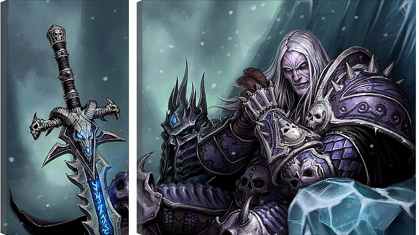 Модульная картина - the lich king, world of warcraft wrath of the lich king, world of warcraft
