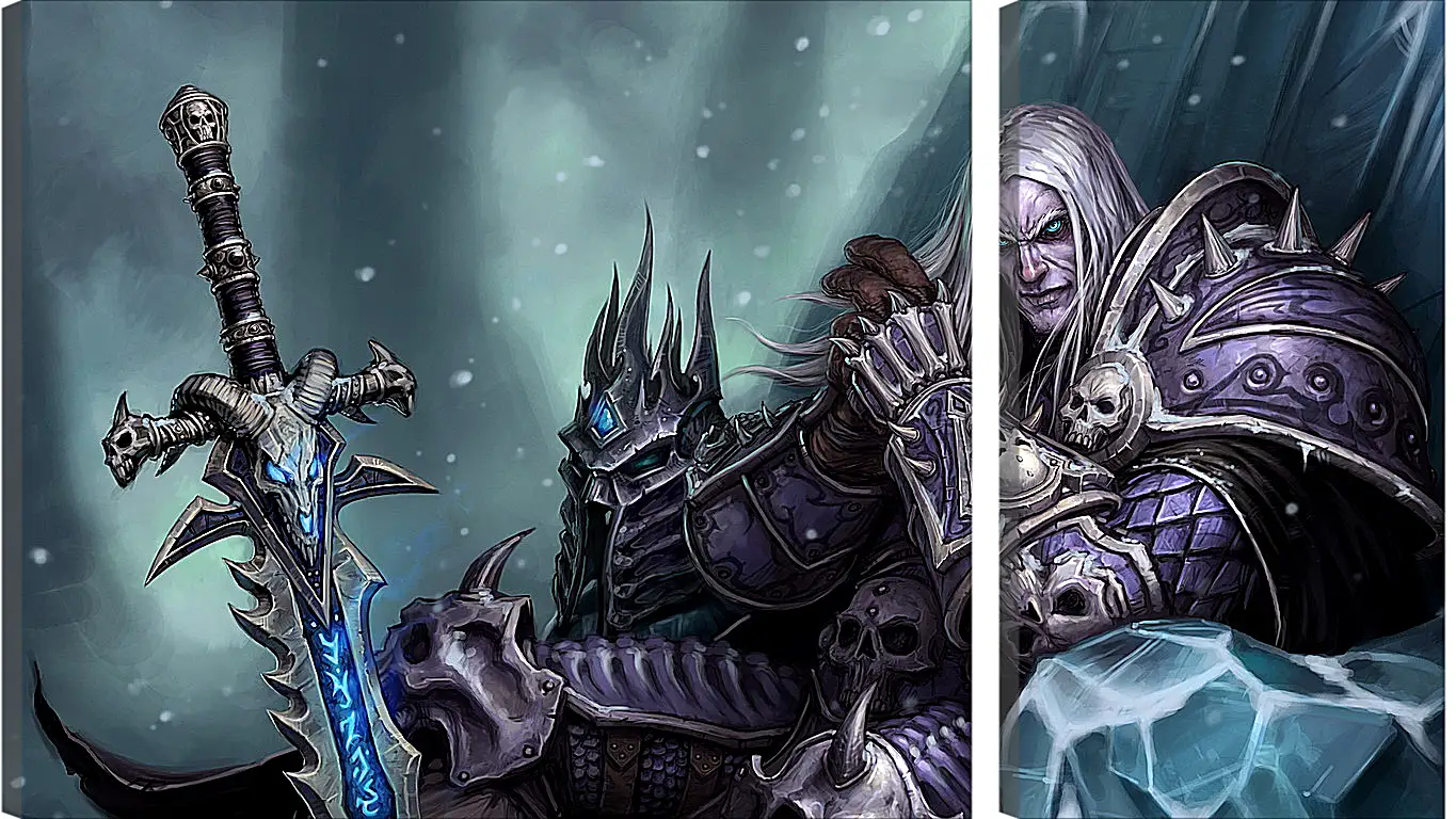 Модульная картина - the lich king, world of warcraft wrath of the lich king, world of warcraft
