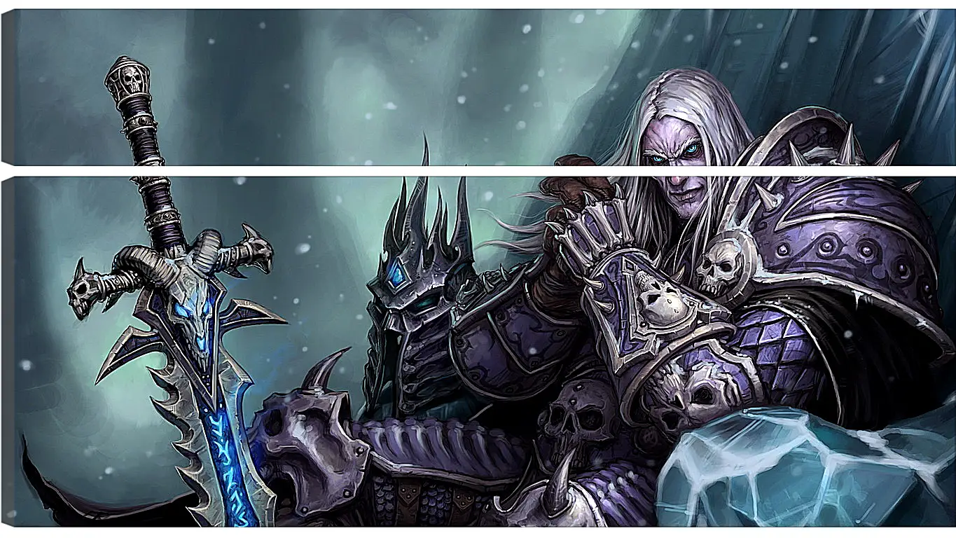 Модульная картина - the lich king, world of warcraft wrath of the lich king, world of warcraft
