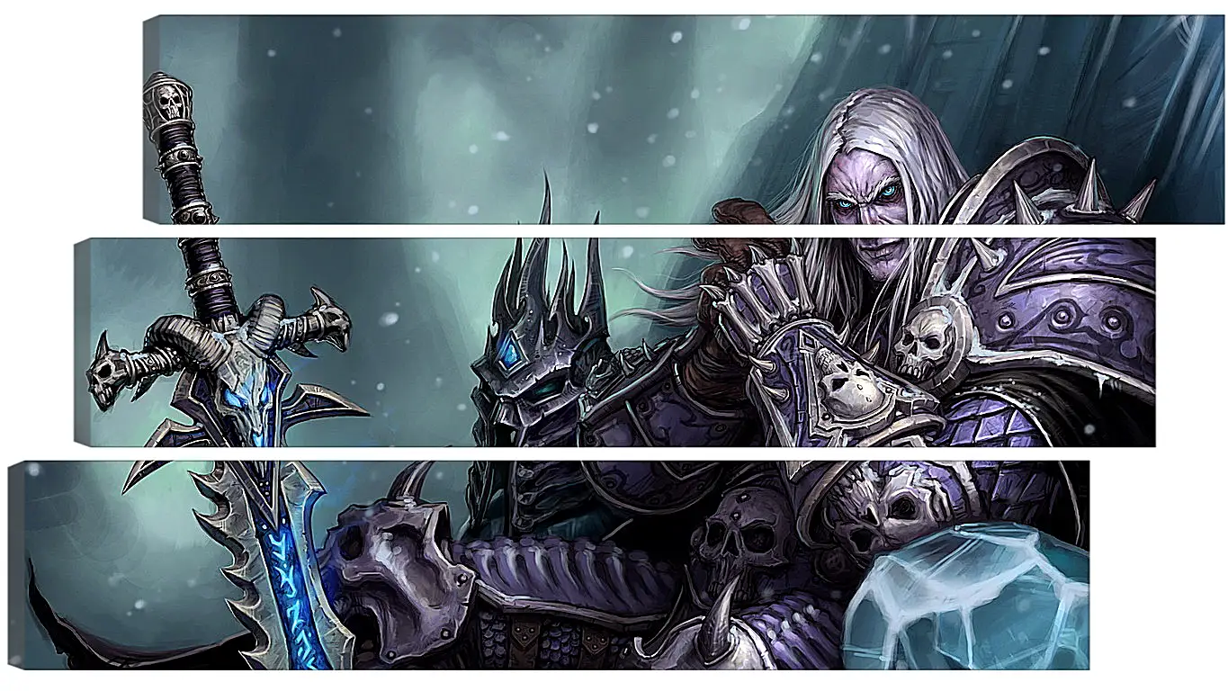 Модульная картина - the lich king, world of warcraft wrath of the lich king, world of warcraft
