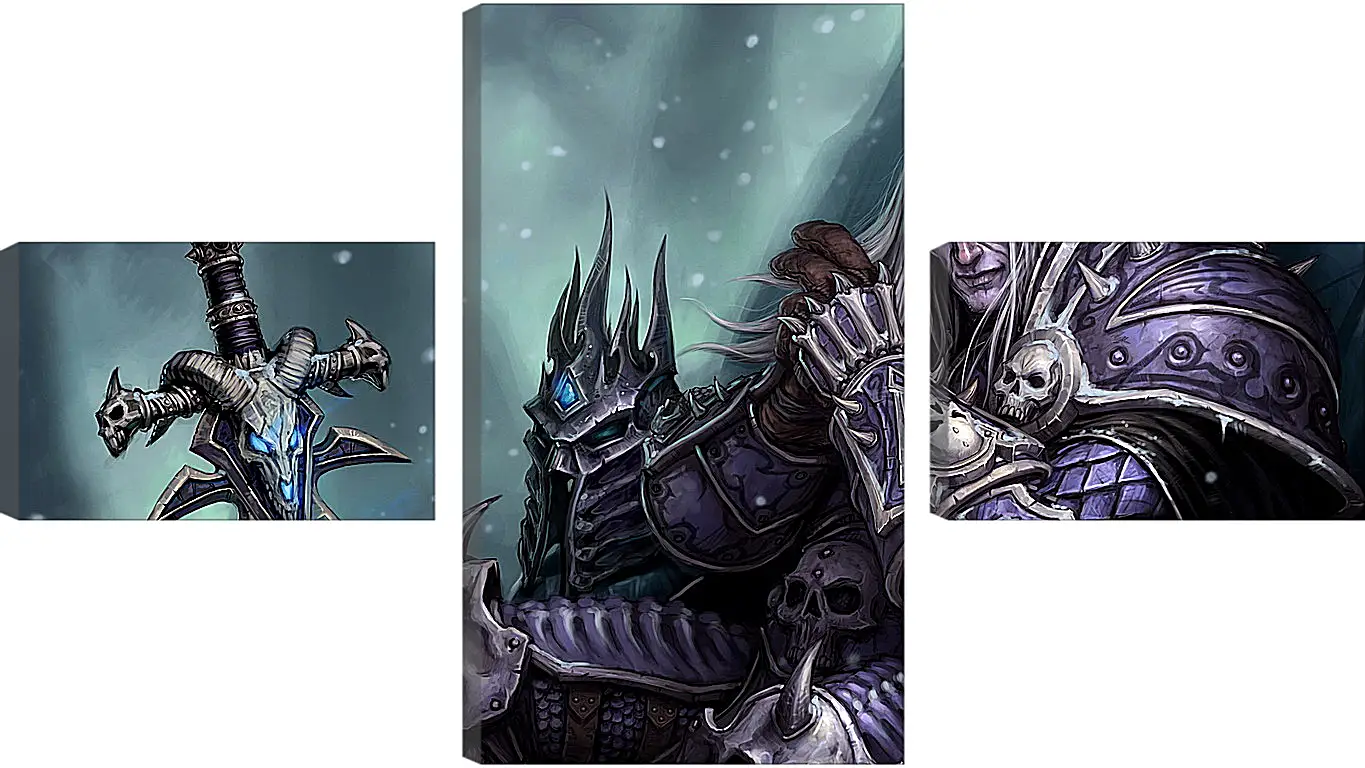 Модульная картина - the lich king, world of warcraft wrath of the lich king, world of warcraft
