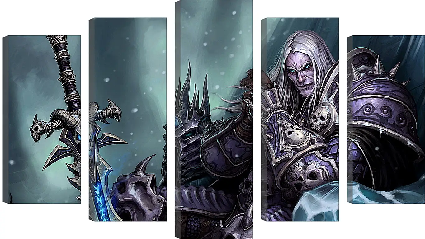 Модульная картина - the lich king, world of warcraft wrath of the lich king, world of warcraft
