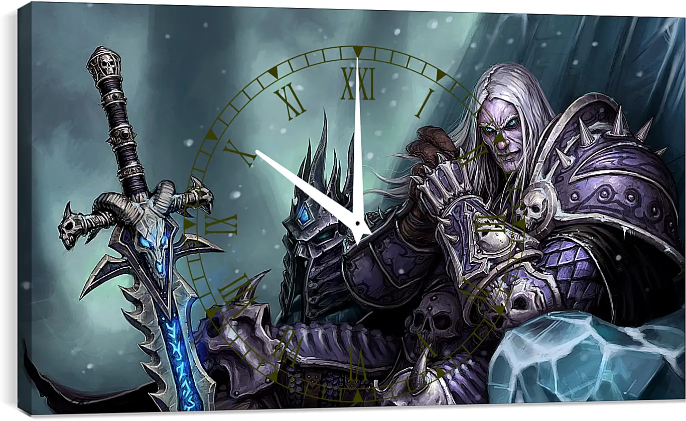 Часы картина - the lich king, world of warcraft wrath of the lich king, world of warcraft
