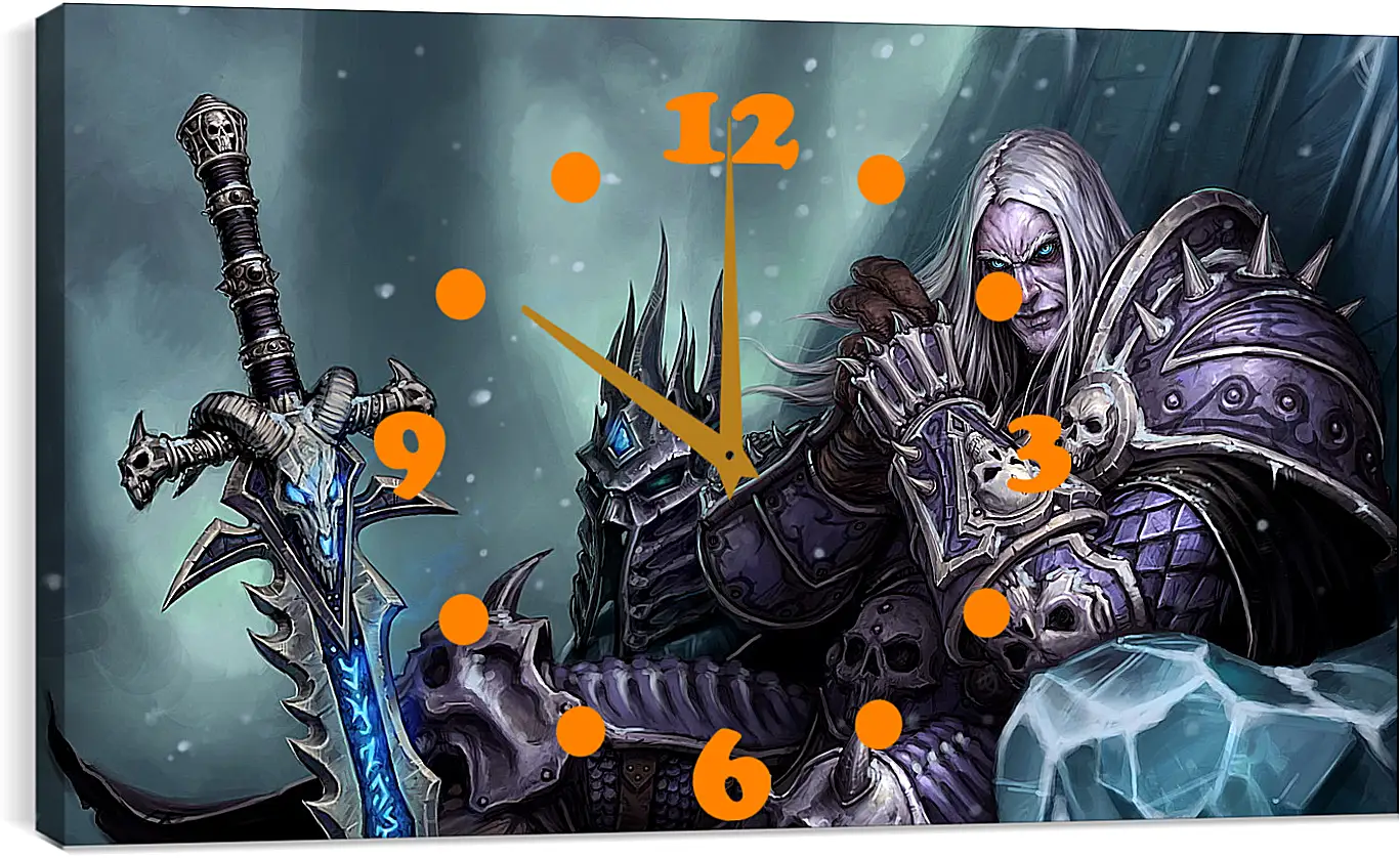 Часы картина - the lich king, world of warcraft wrath of the lich king, world of warcraft
