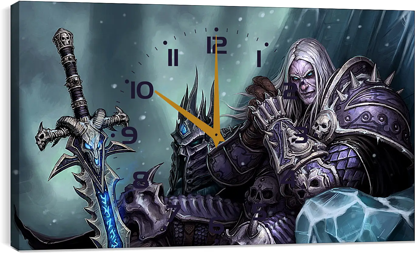 Часы картина - the lich king, world of warcraft wrath of the lich king, world of warcraft
