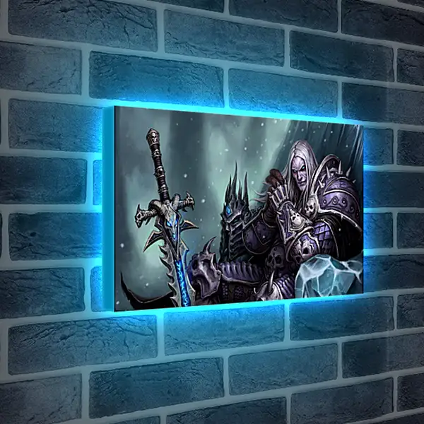 Лайтбокс световая панель - the lich king, world of warcraft wrath of the lich king, world of warcraft
