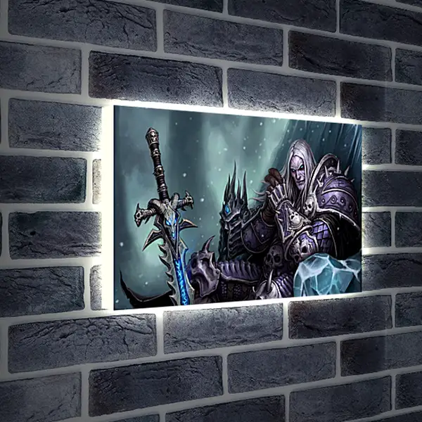 Лайтбокс световая панель - the lich king, world of warcraft wrath of the lich king, world of warcraft
