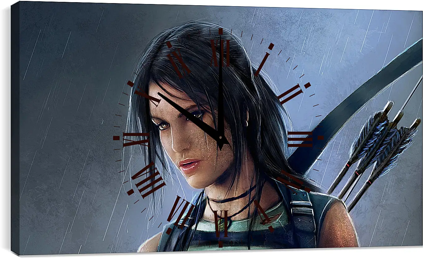 Часы картина - tomb raider, reborn, lara croft