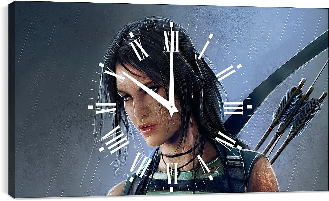 Часы картина - tomb raider, reborn, lara croft