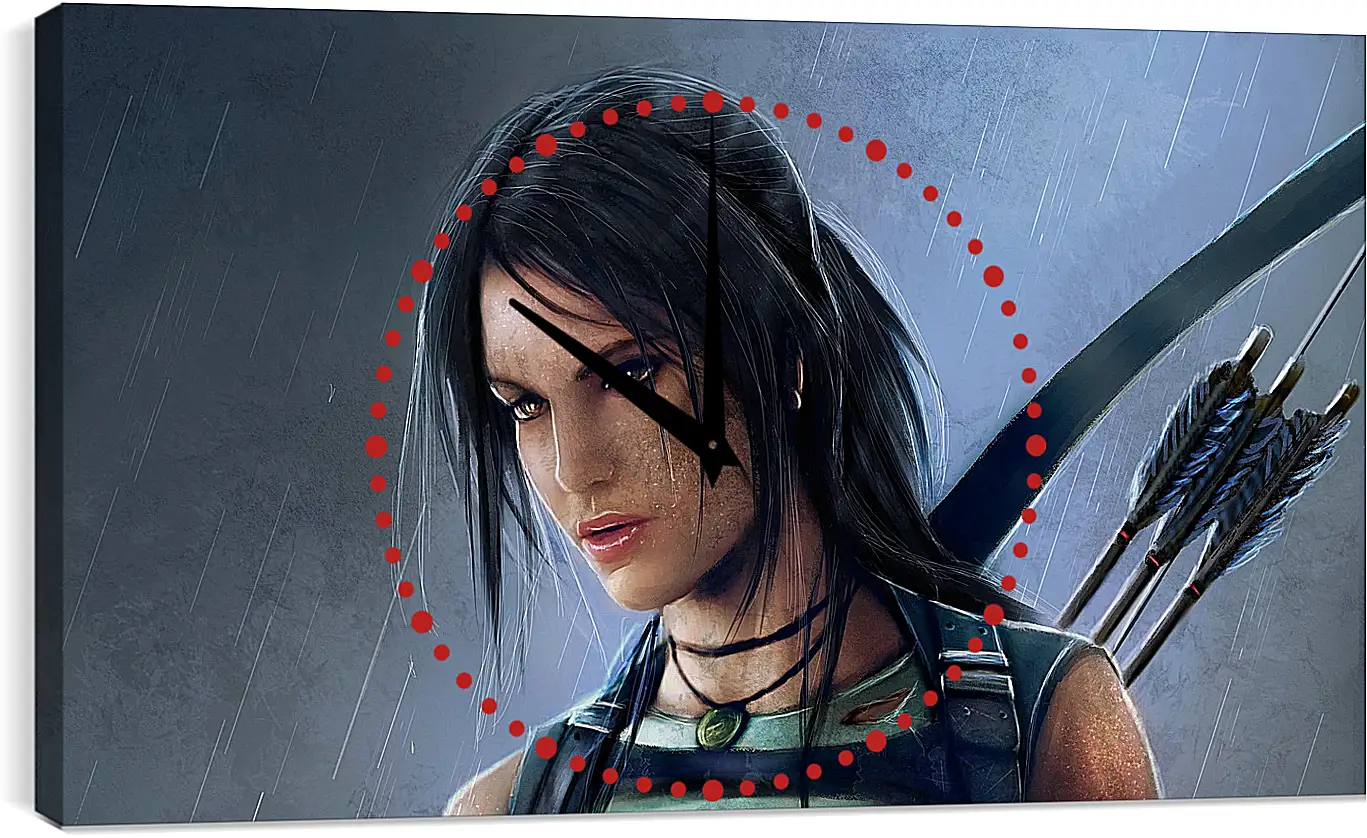 Часы картина - tomb raider, reborn, lara croft