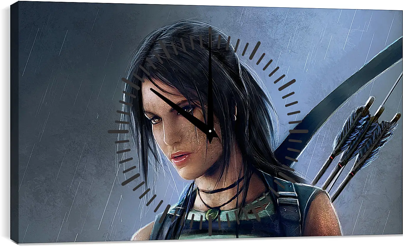 Часы картина - tomb raider, reborn, lara croft