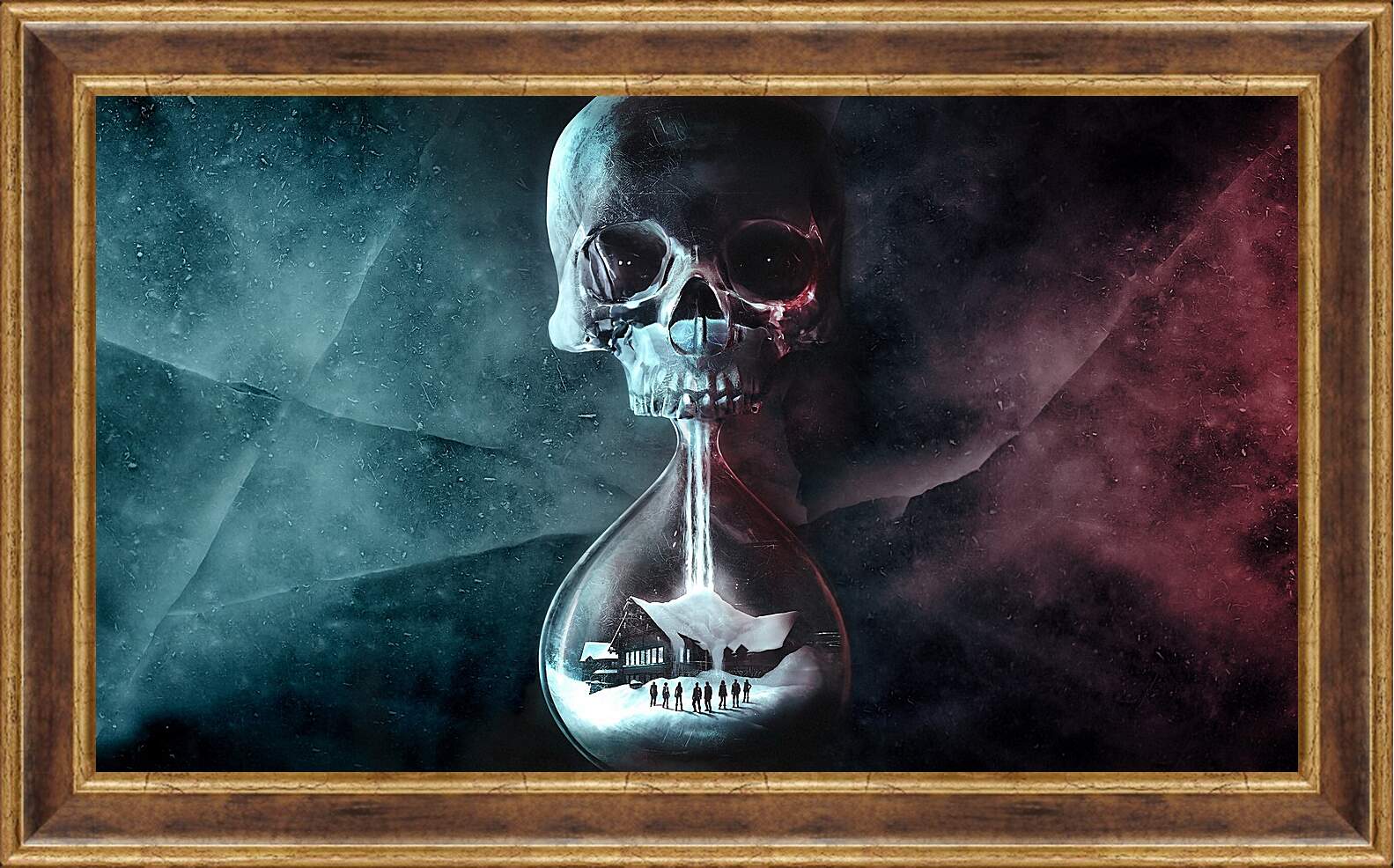 Картина в раме - until dawn, skull, clock
